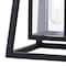 Vaxcel Blackwell 6.5-in. W Cage Frame 1 Light Dusk to Dawn Black Outdoor Wall Lantern Clear Glass T0607 - alternate 7